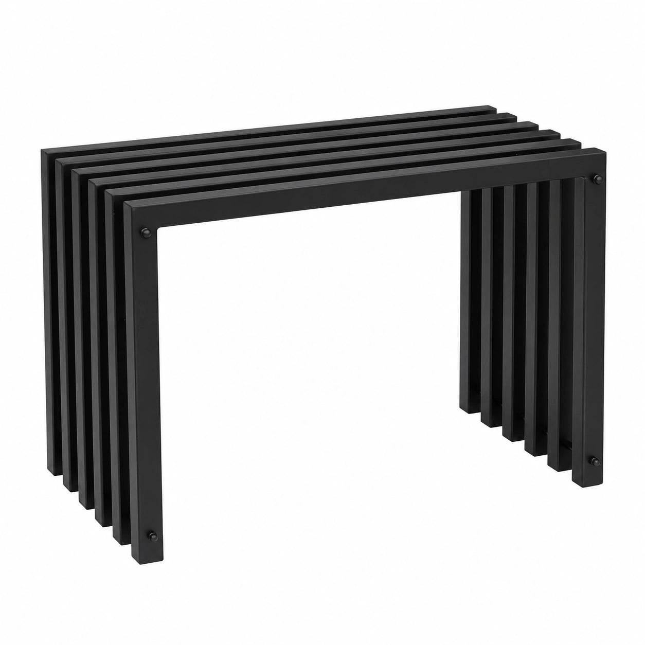Moderne DanDiBo Metall-Sitzbank Schwarz 60 cm Wetterfest