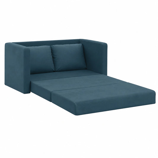 Faltbares vidaXL Bodensofa mit Metallrahmen in Blau