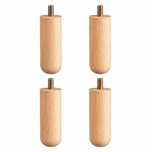 Massivholz Möbelbeine Erhöhung - Ideal für Sofa, Hocker, Zweisitzer, Couchtisch, Schrank, Bettgestell (13cm)