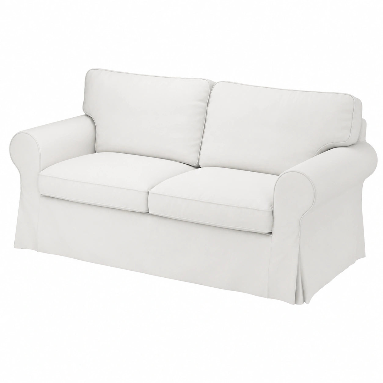 Hochwertiger Sofabezug für IKEA Ektorp 2-Sitzer, Weiß, Baumwolle, 179x88x88 cm