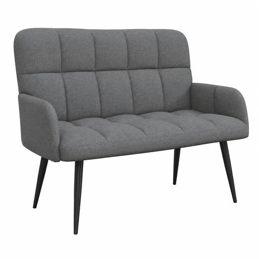 Modernes Zweisitzer-Sofa aus Stoff in Dunkelgrau, 115 x 61 x 87 cm, 16.5 kg