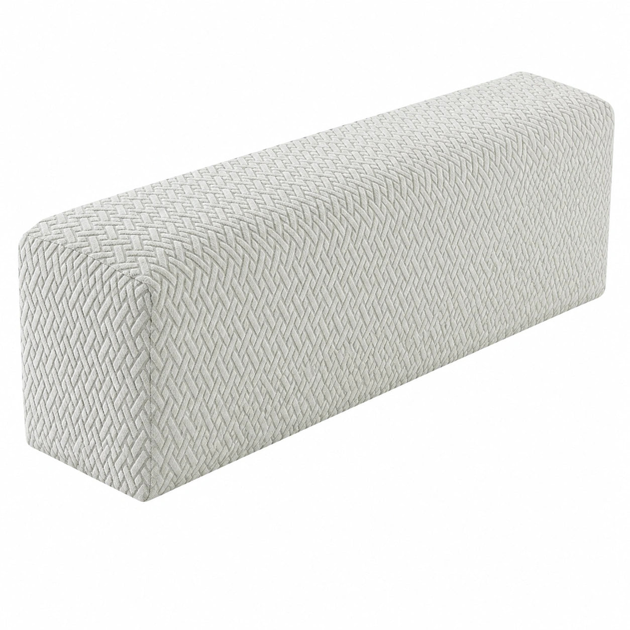 2er-Set Sofa-Armlehnenbezüge aus Polyester, rutschfest und dehnbar, maschinenwaschbar, ideal für Relaxsessel, Zweisitzer und Ecksofas, Farbe: Hellgrau