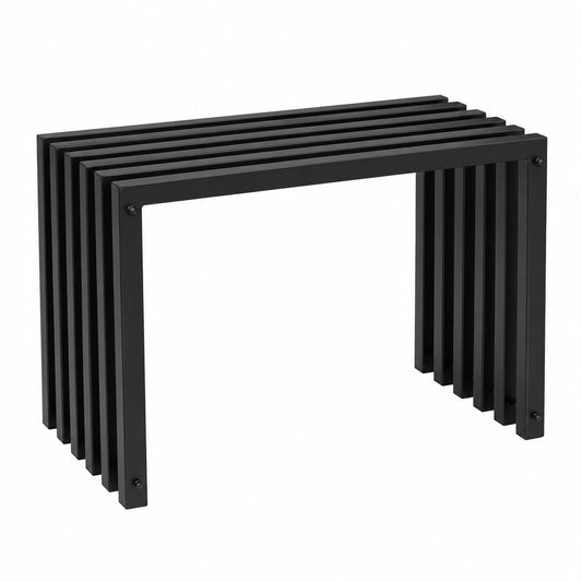 Moderne DanDiBo Metall-Sitzbank Schwarz 60 cm Wetterfest